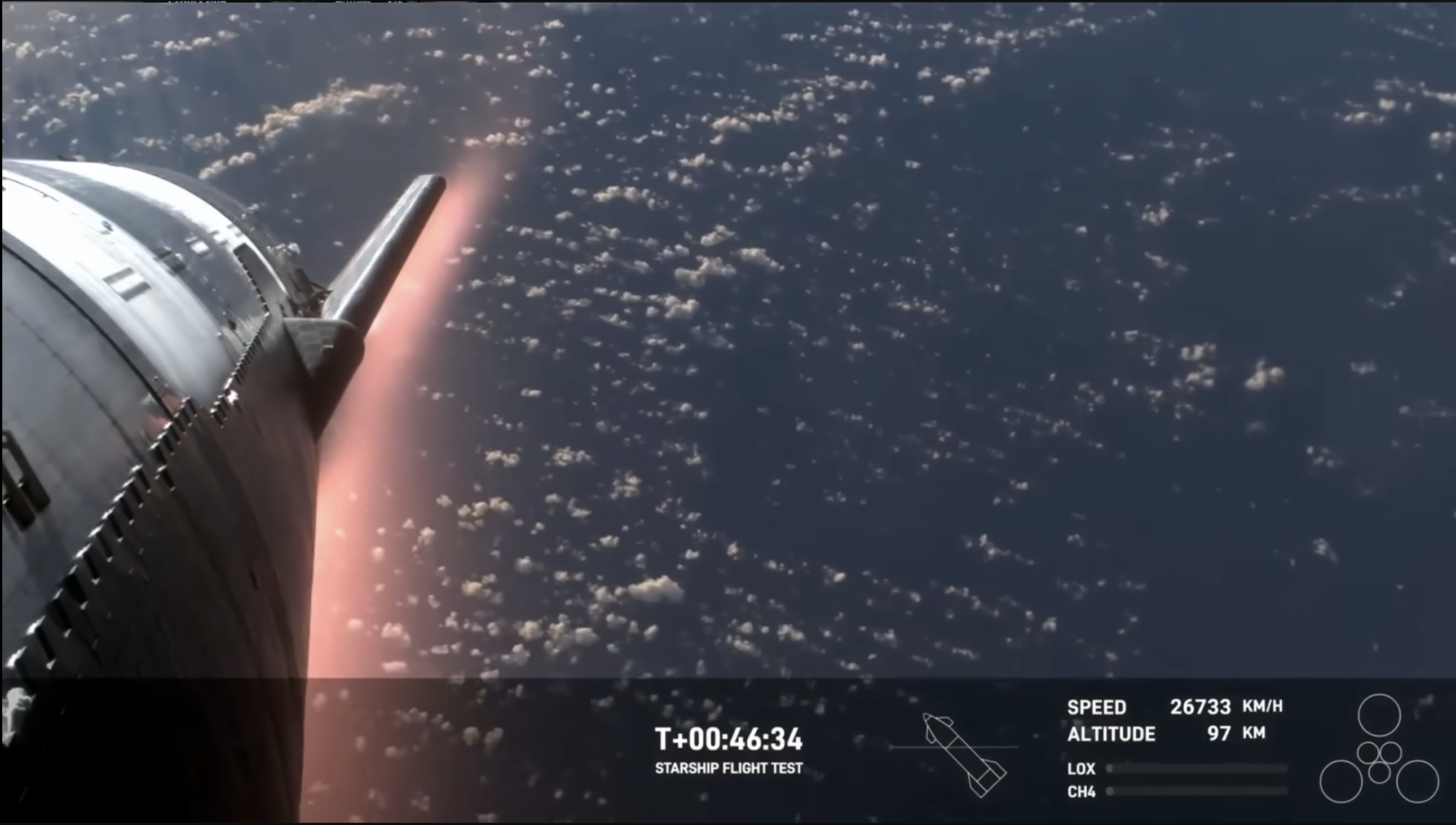 SpaceX Starship 3 Reentry