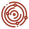 Icon of concentric circles to represent educating the industry